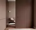 Hidden door Sara Pro H220 painted with paint in fashionable Mocha Mousse color.