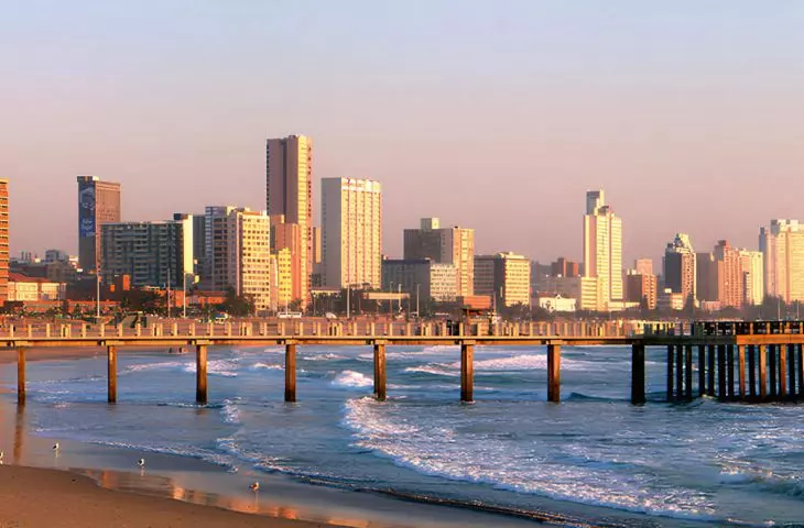 A view of Durban, South Africa in the morning