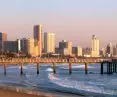 A view of Durban, South Africa in the morning
