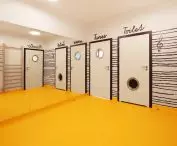 Entrance to toilets