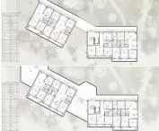 projection of a part of the first and second floor