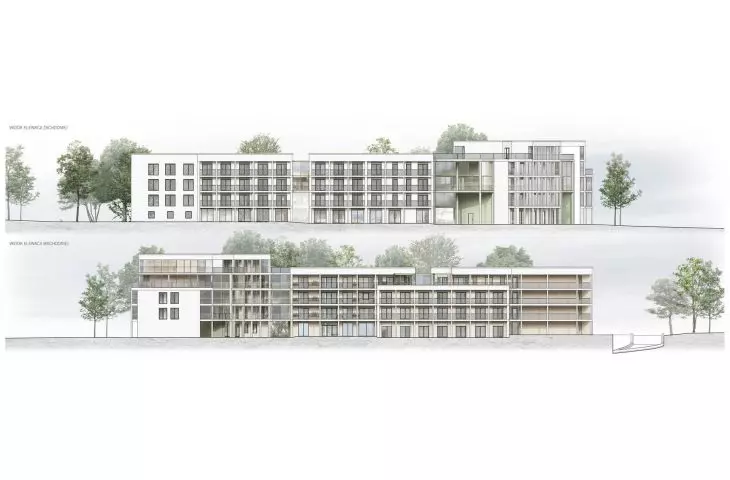 view of the east and west elevations