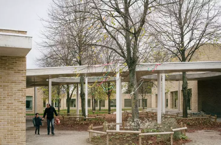 canopy with cutouts for trees