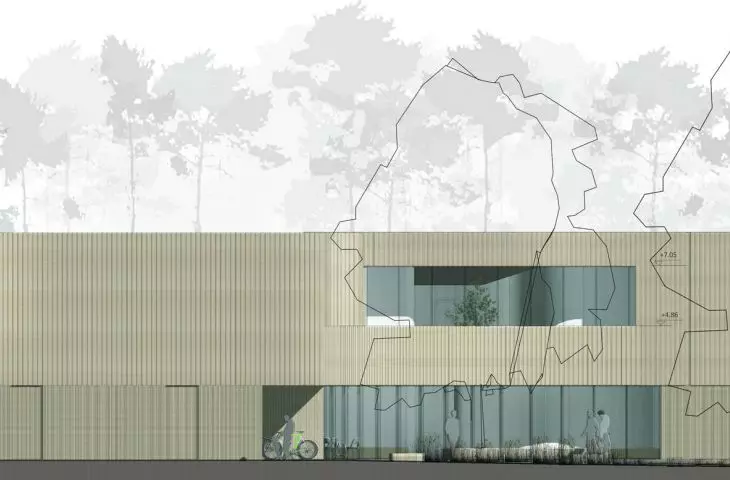 Center for Cultural Initiatives in Komorovo - south elevation