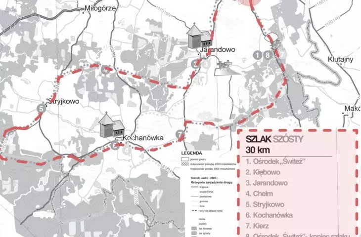 Kłębowo - propozycja szlaku turystycznego