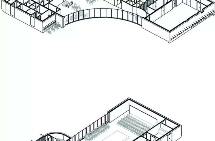 Center for Cultural Initiatives in Komorovo - sample layout of rooms