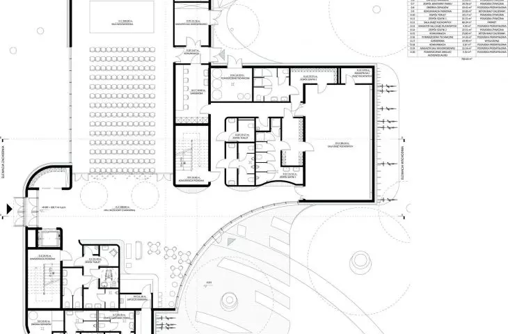 Center for Cultural Initiatives in Komorovo - first floor plan
