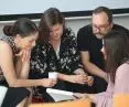 Katarzyna Przezwańska, Aleksandra Kędziorek, Krzysztof Maniak i Małgorzata Tomczak, redaktorka naczelna A&B