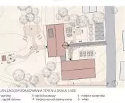 Adaptacja i rozbudowa warmińskiej stodoły - plan zagospodarowania terenu