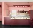 Fruit and forest interior inspired by ice cream flavors