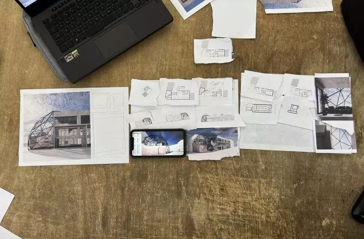 projekt architektoniczny Kacpra Bernata i Zofii Domerackiej