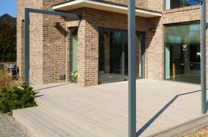 Terrace from Gardin Natur composite boards on aluminum joists - Polish realization