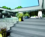 Terrace of Gardin Plus composite boards on the base of aluminum joists