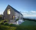 Modern barn on the hill