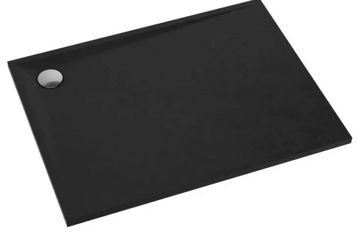 Brodzik Libra Black Stone - prostokątny