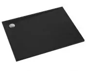 Brodzik Libra Black Stone - prostokątny