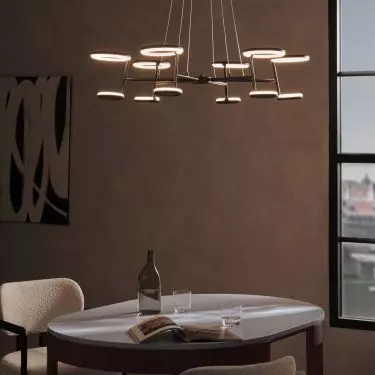 Lamp as a focal point in a minimalist interior 