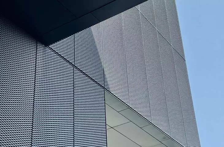 expanded metal facade