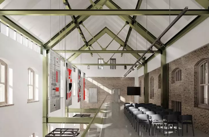 mezzanine floor in a historic building