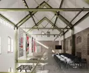 mezzanine floor in a historic building