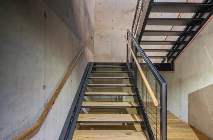 Empire House, industrial staircase