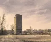 photo of the factory silos in their current state