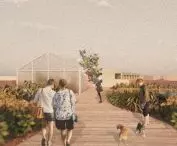 visualization of crops on the roofs of multifamily buildings