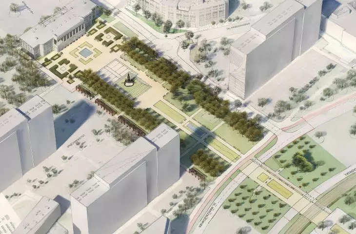 Iron Gate Square - concept, bird's eye view