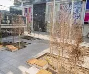 The square in front of the Warsaw Architecture Pavilion ZODIAK