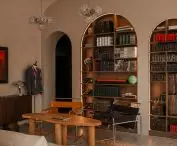 The main meeting room is a cozy space decorated in warm tones