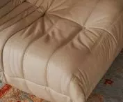 detail of the Togo sofa designed by Michel Ducaroy