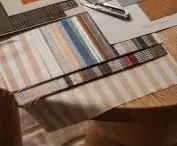 samples of materials in the sewing studio