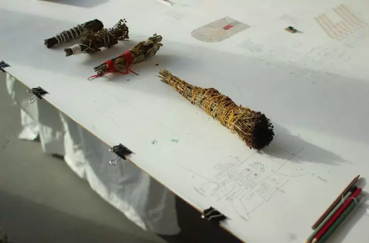 documentation of the exhibition work process