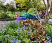 Genolier garden, relaxation area