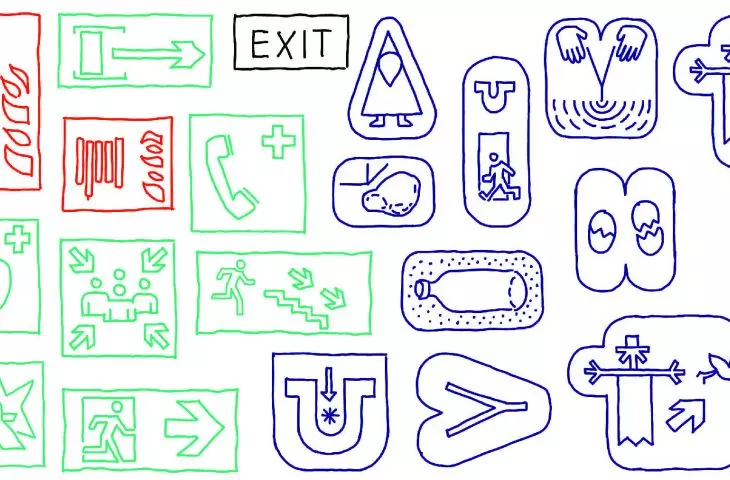 Design drawing by Maciej Siuda for the exhibition 