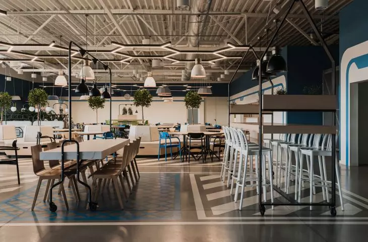 Employee canteen of VMI Poland company in Leszno