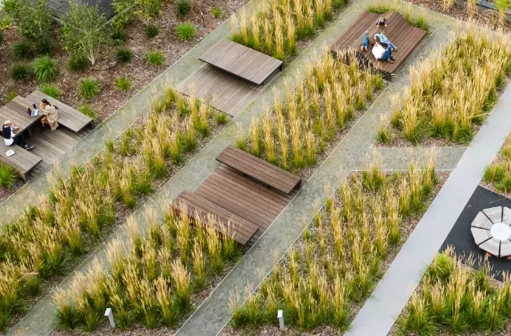 Courtyard of the Saperska 30 estate in Poznan for OKRE Development