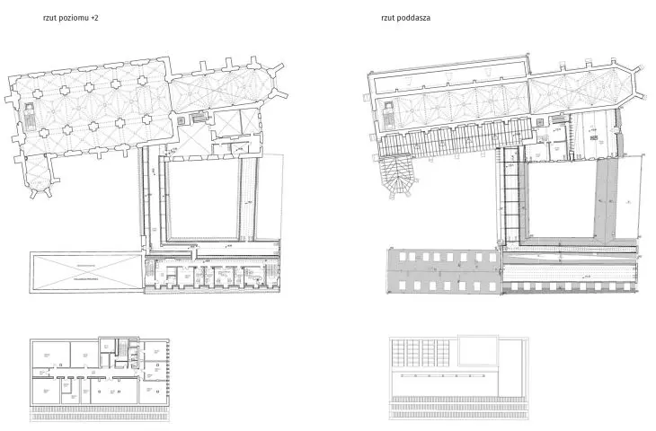 projections - level +2 and attic