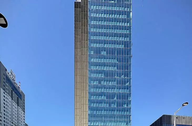 view of Studio A office building (under construction)