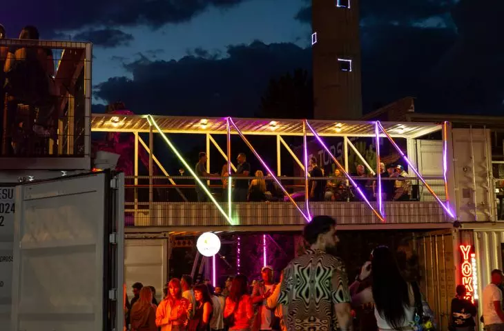 HUTA at night