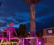 HUTA at night