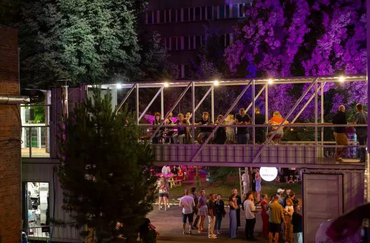 HUTA at night