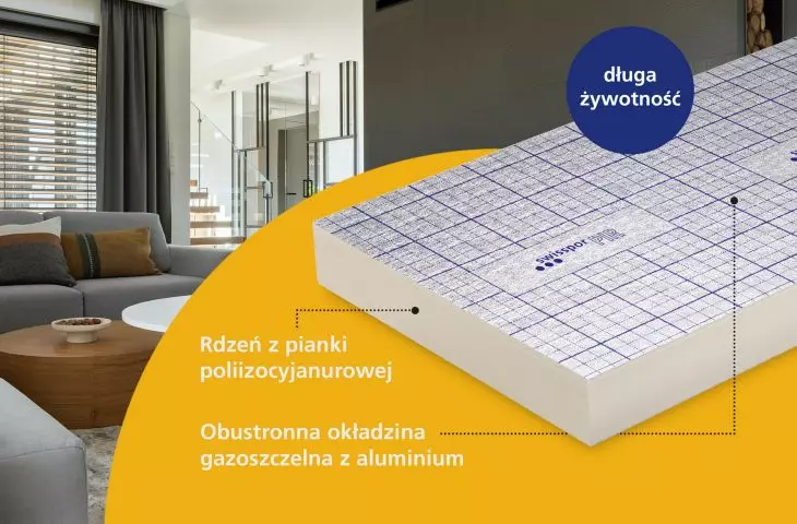 With swissporPIR Alu, the building is more energy efficient