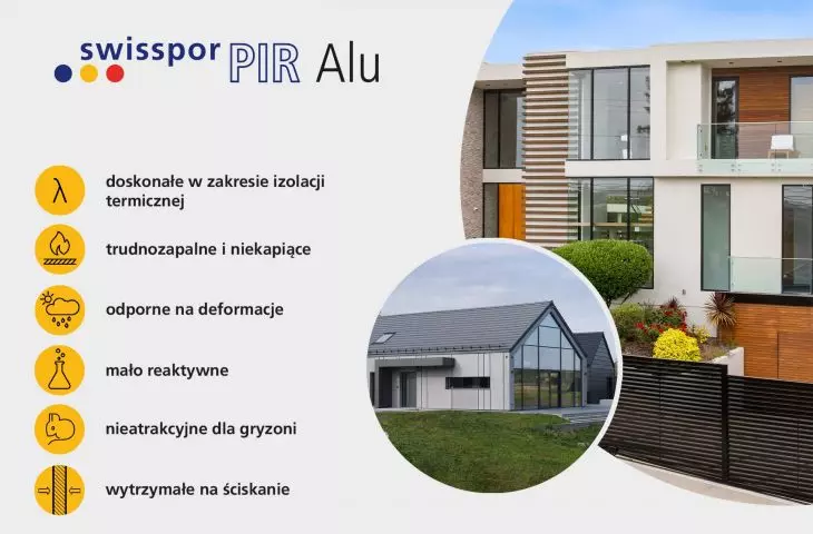 swissporPIR Alu provides high insulation parameters