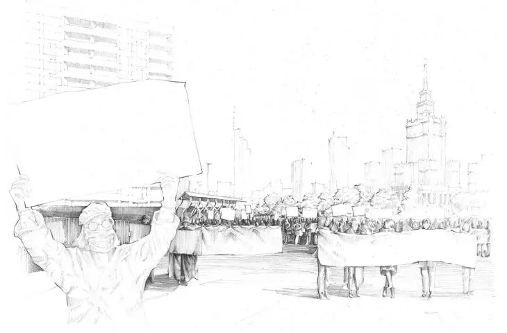rysunek - protest
