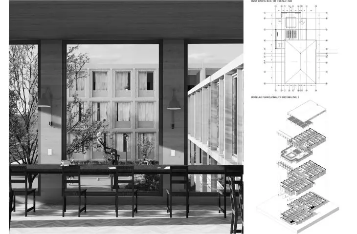functional layout of the building