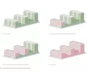 diagram of the phasing of the conversion of office to residential functions