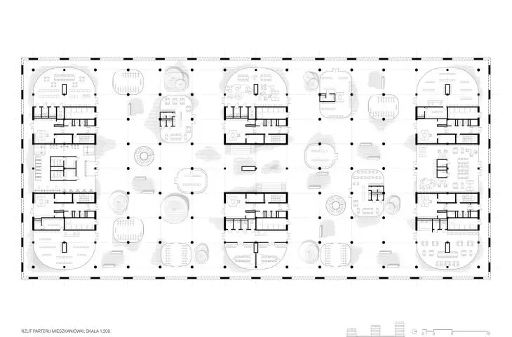 first floor plan of the apartment building
