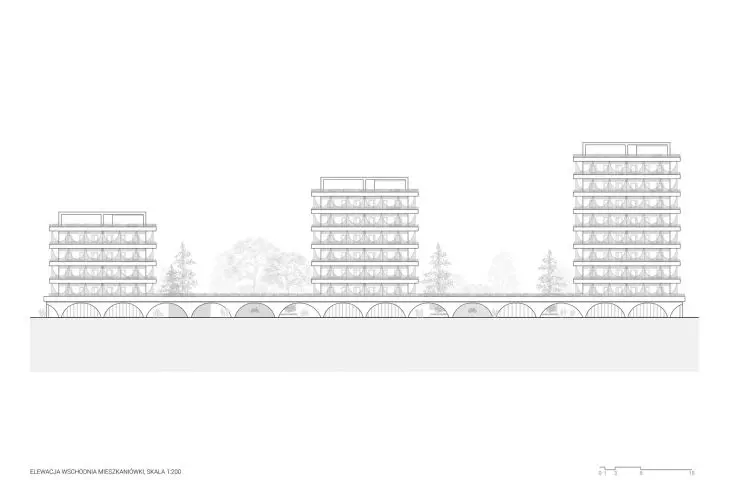 eastern elevation of residential building