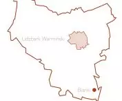 lokalizacja na mapie gminy Lidzbark Warmiński